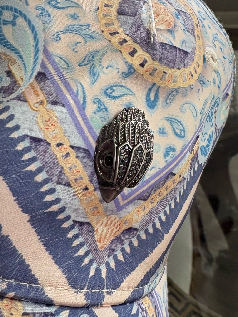 💙💙KURT GEIGER DENIM PAISLEY TIE-BACK BASEBALL CAP!💙💙 - Picture 3 of 5